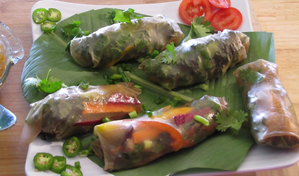 Spring Rolls & Spicy Peanut Dipping Sauce- Whole Foods- Plant Based